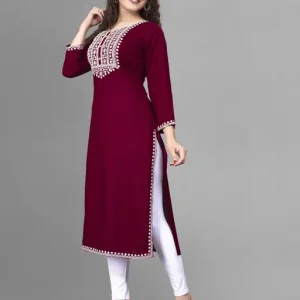 Embroidery printed Fashionable crepe Kurtis designer