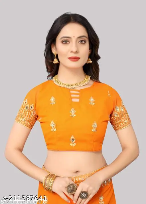 Self Design, Embroidered, Solid/Plain Bollywood Georgette - Image 12