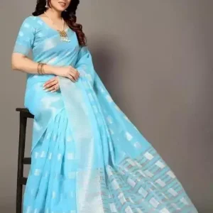 New Fency Linen Saree
